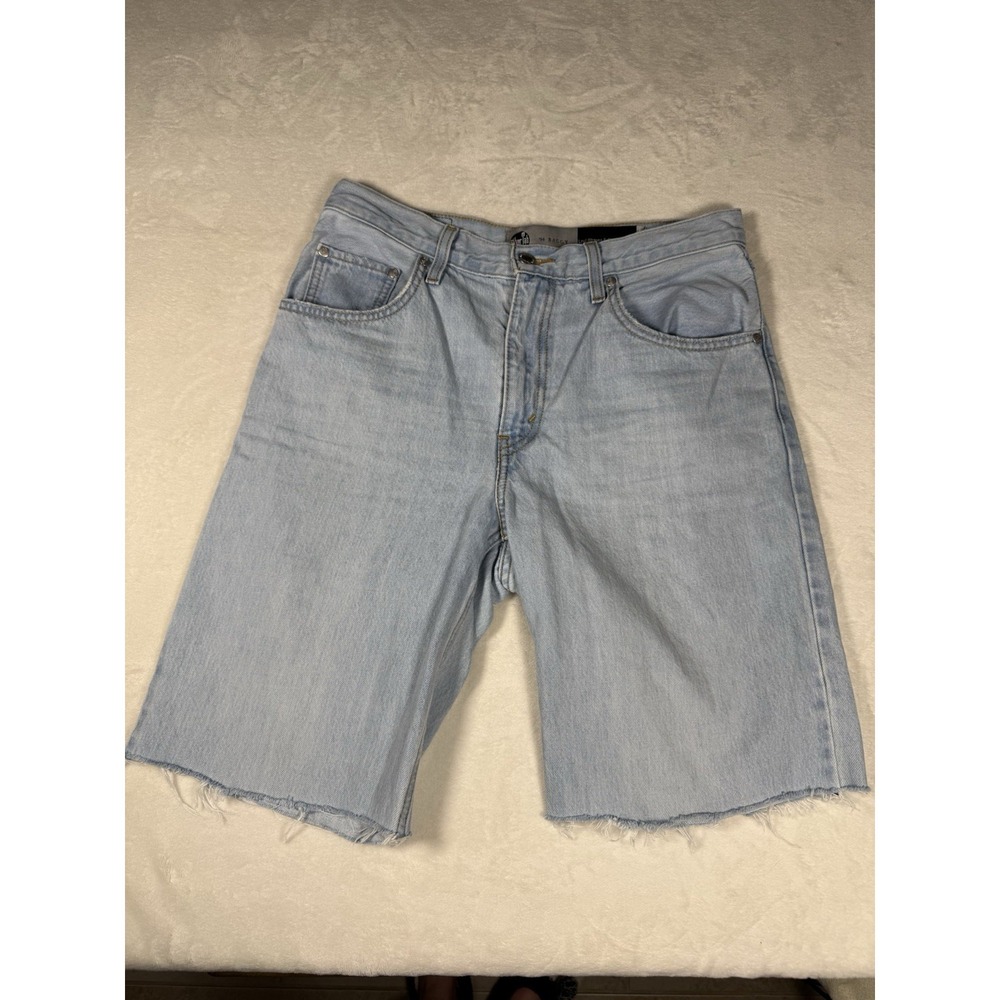 Levi's‎ SilverTab 94 Baggy Denim Shorts W28 Light Wash Y2K Skater Raw Hem